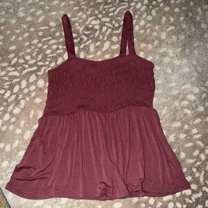 American Eagle Outfitters Maroon Tank Top